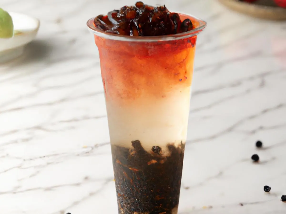 Guava Black Tea with Boba - Full Sweet [16 oz]