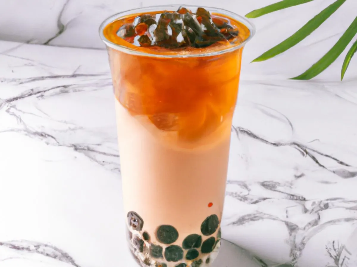 Guava Black Tea with Boba - Half Sweet [24 oz]
