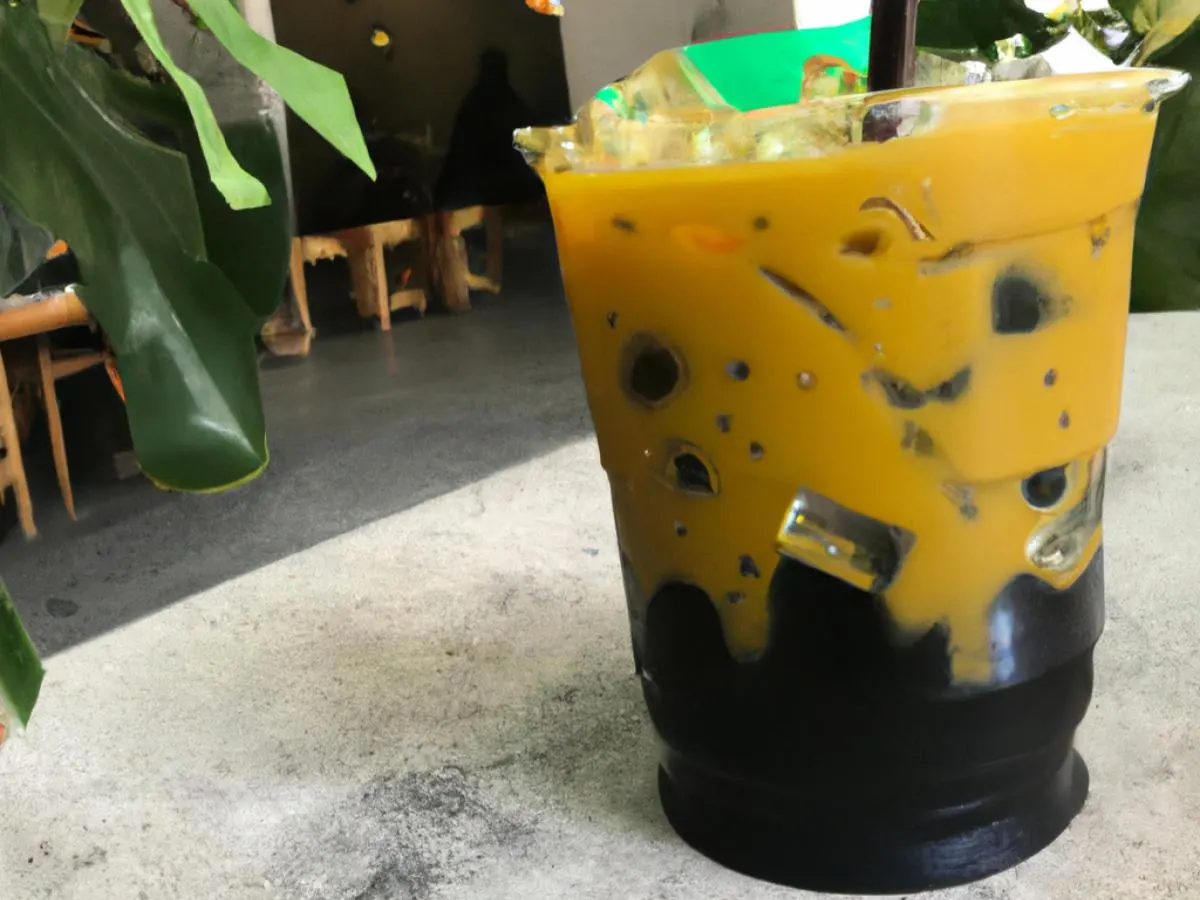 Mango Green Tea with Grass Jelly - Full Sweet [24 oz]