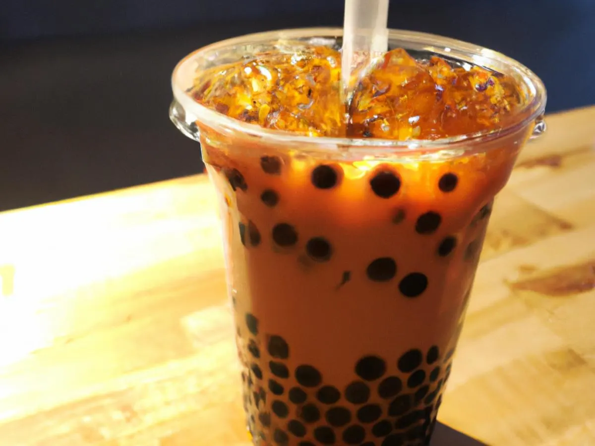 Passionfruit Black Tea with Boba - Full Sweet [24 oz]