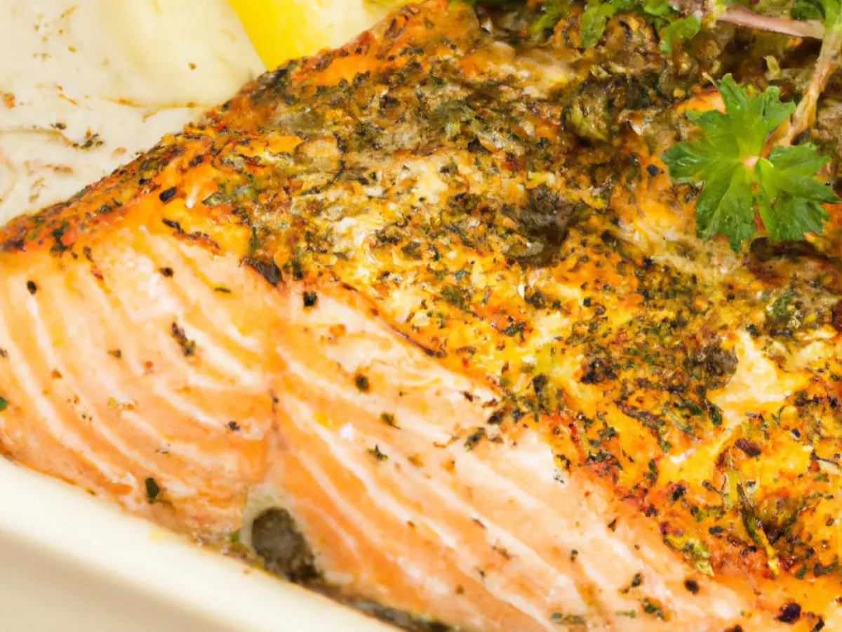 Baked Herbed Salmon Baked Herbed Salmon