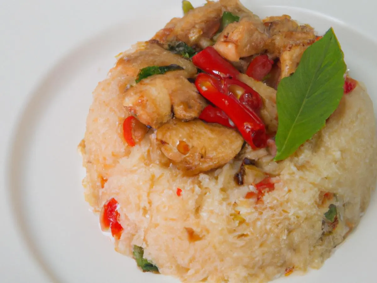 Halal Chicken Spicy Thai Basil Fried Rice Halal Chicken Spicy Thai Basil Fried Rice