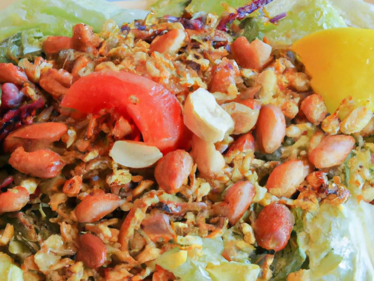 Tea Leaf Salad with Cabbage - Vegan Tea Leaf Salad with Cabbage - Vegan