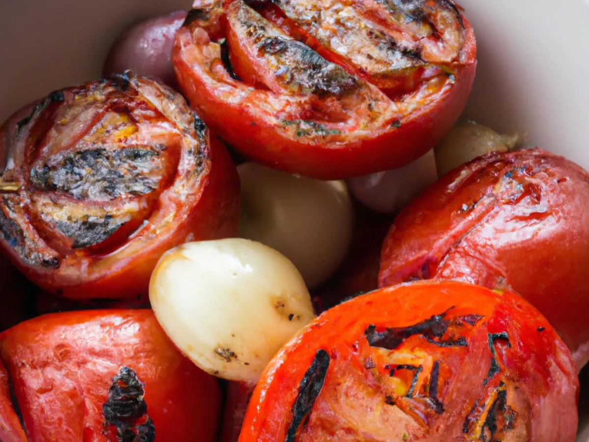 Grilled Tomatoes and Onions