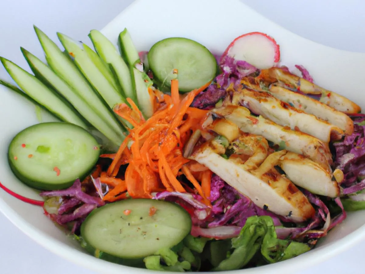Asian Fresh Salad with Grilled Chicken Asian Fresh Salad with Grilled Chicken
