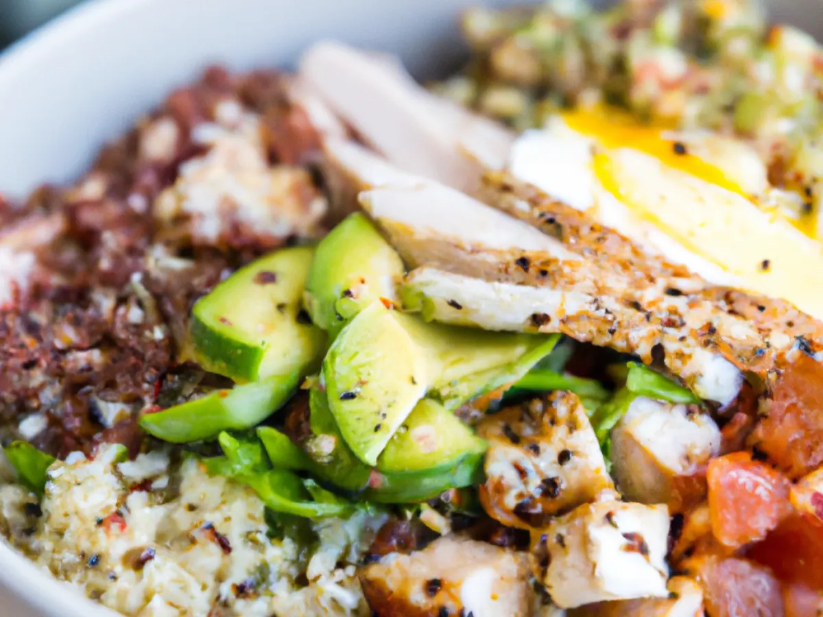 Cobb Salad with Shredded Chicken Cobb Salad with Shredded Chicken