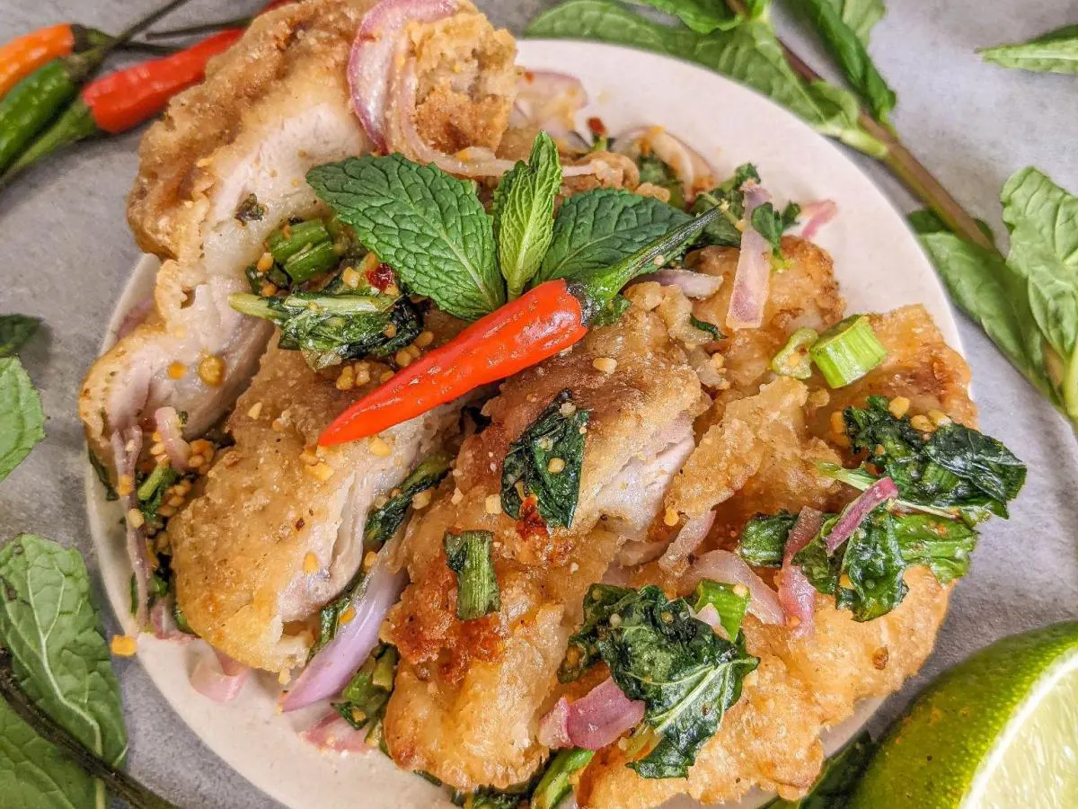 Fried Chicken Larb