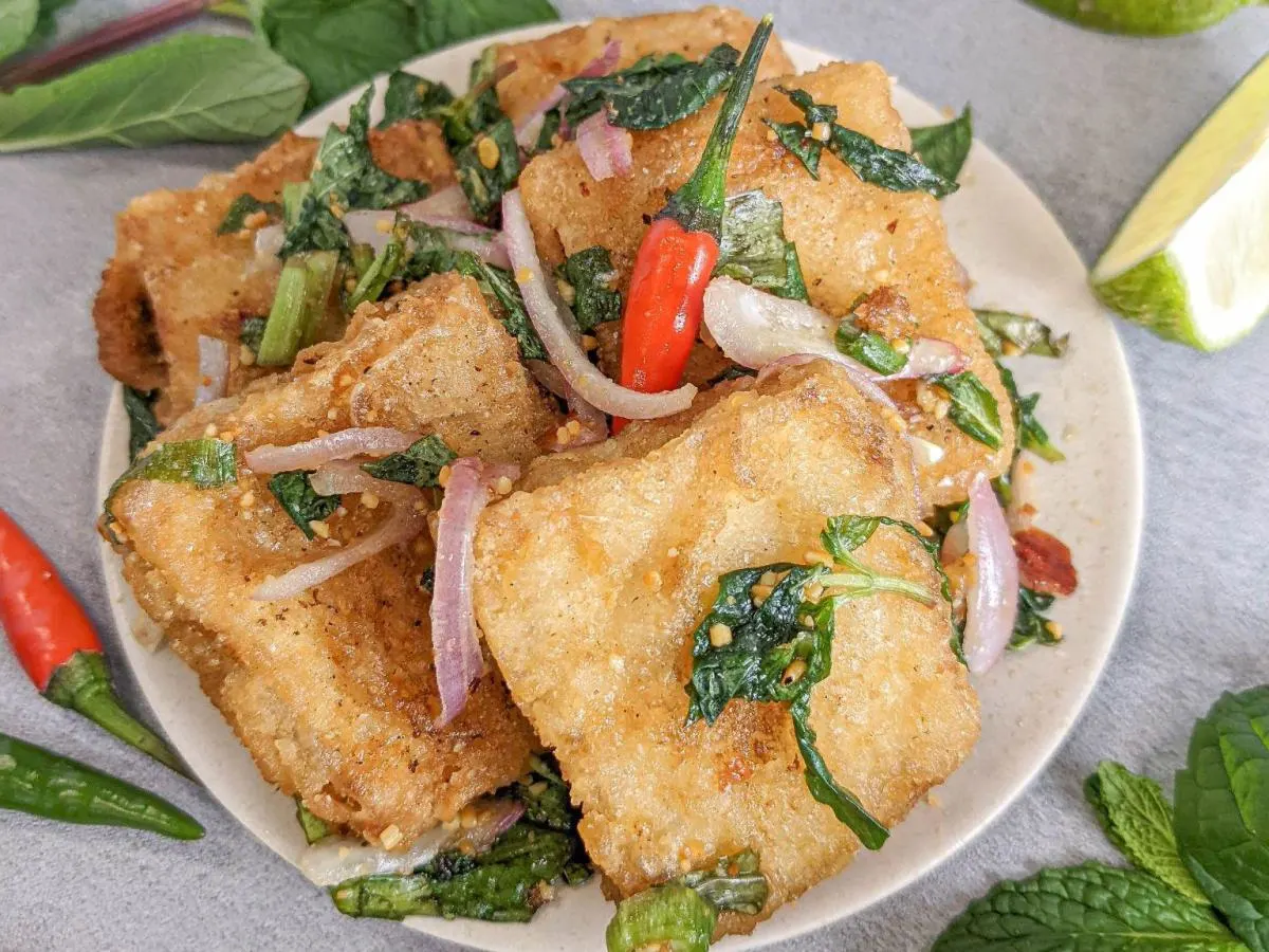 Fried Tofu Larb