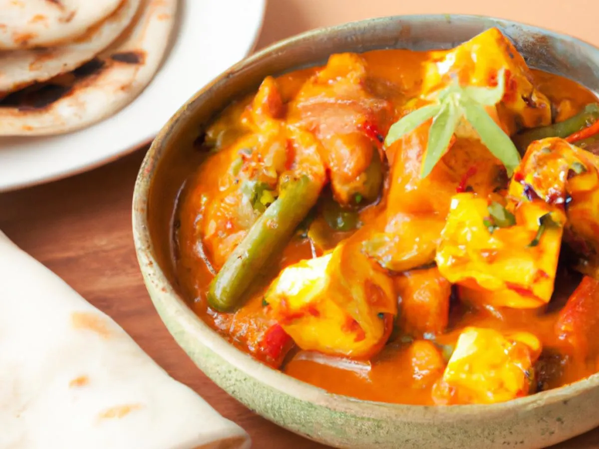 Paneer Tikka Masala with Mixed Vegetable Curry and Naan Paneer Tikka Masala with Mixed Vegetable Curry and Naan