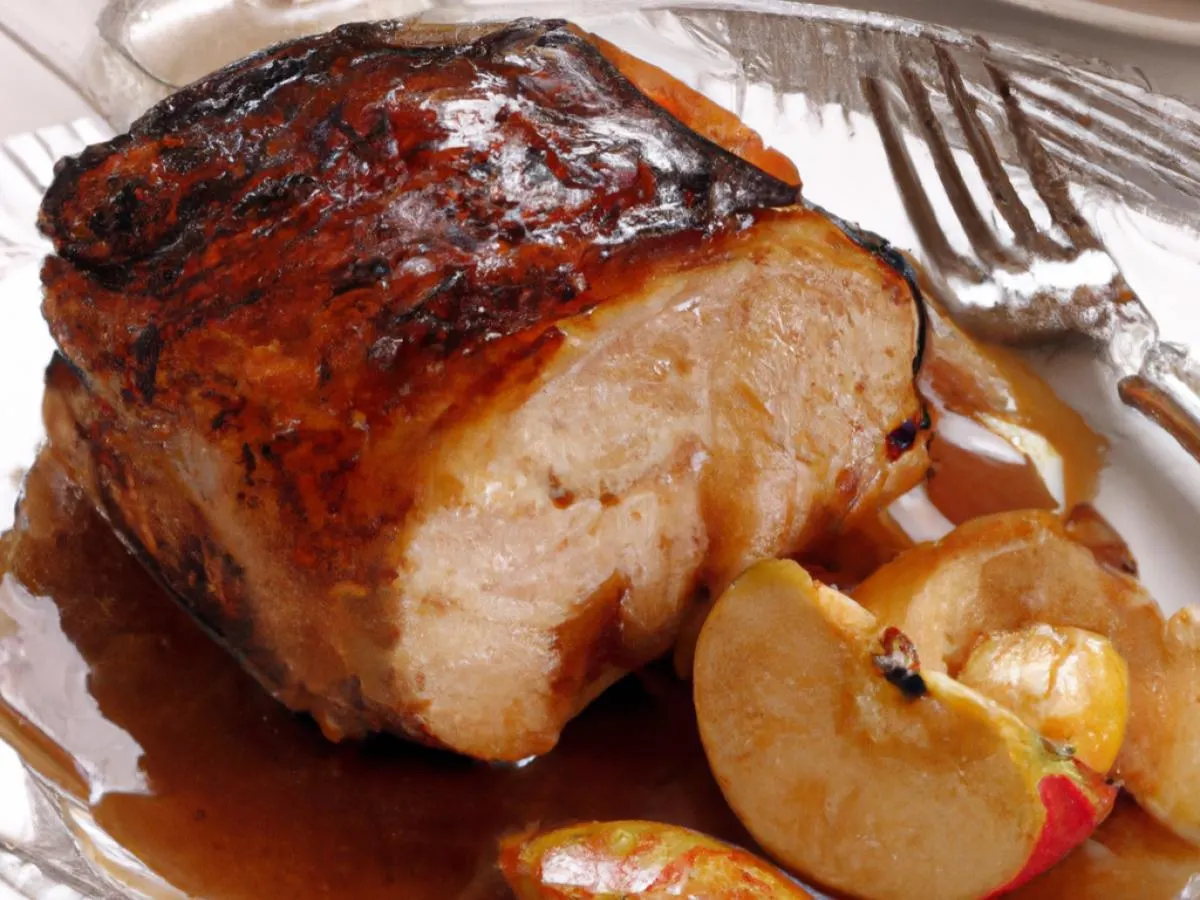 Roasted Pork Loin with apple butter Roasted Pork Loin with apple butter