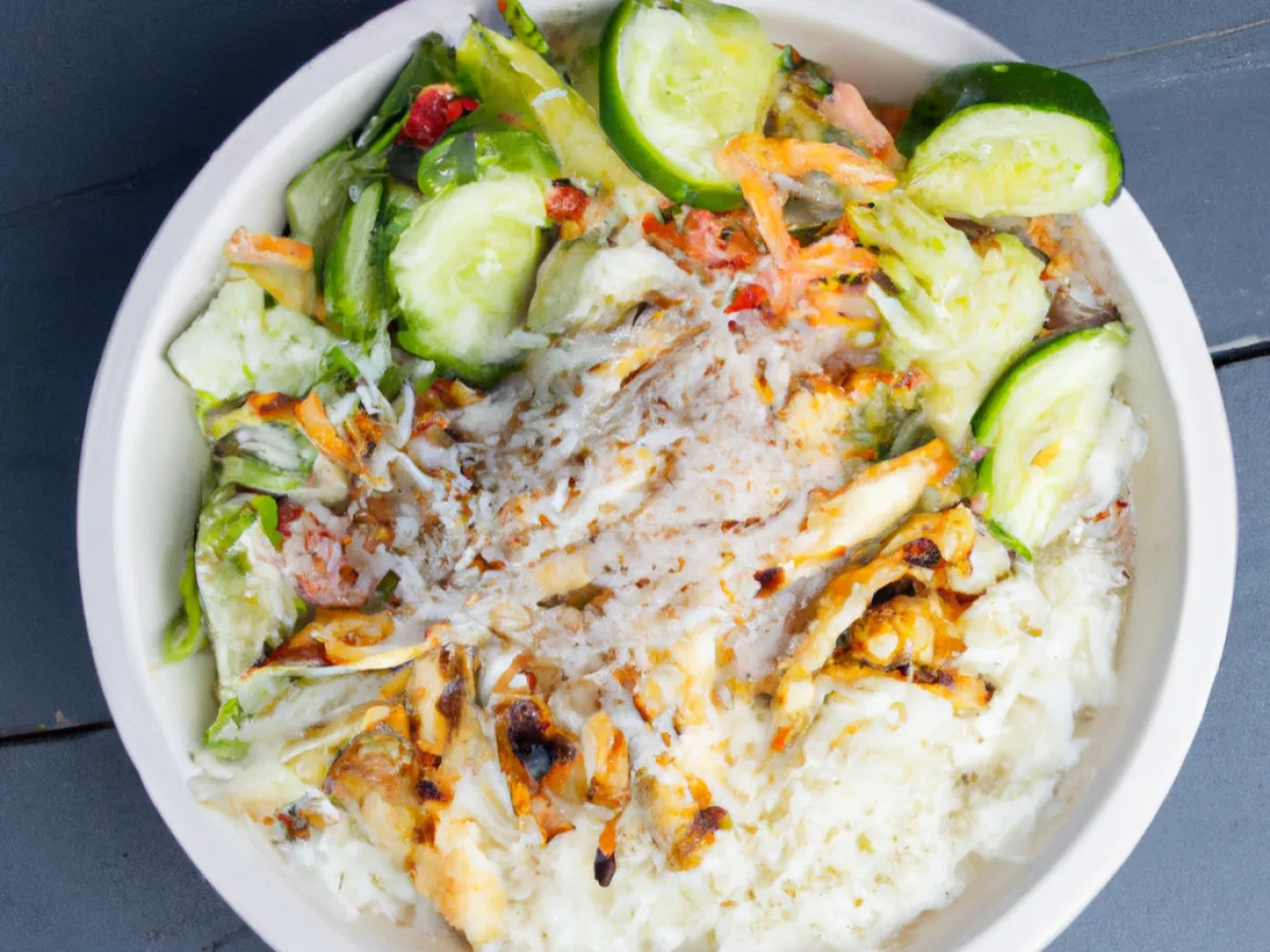 Chicken Shawarma Bowl with Tzatziki Sauce and Hummus Chicken Shawarma Bowl with Tzatziki Sauce and Hummus