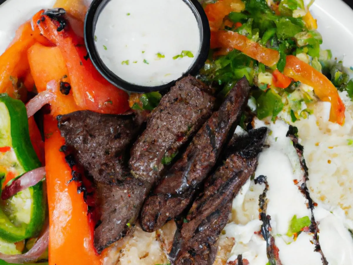 Beef Kabob Bowl with Tzatziki Sauce and Hummus Beef Kabob Bowl with Tzatziki Sauce and Hummus