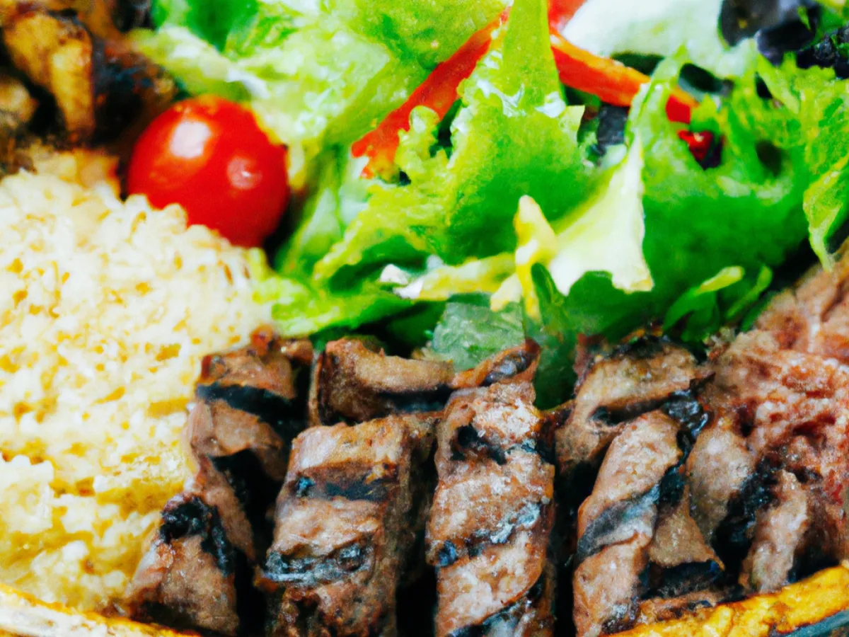 Beef Shawarma Bowl with Tzatziki Sauce and Baba Ghanoush Beef Shawarma Bowl with Tzatziki Sauce and Baba Ghanoush