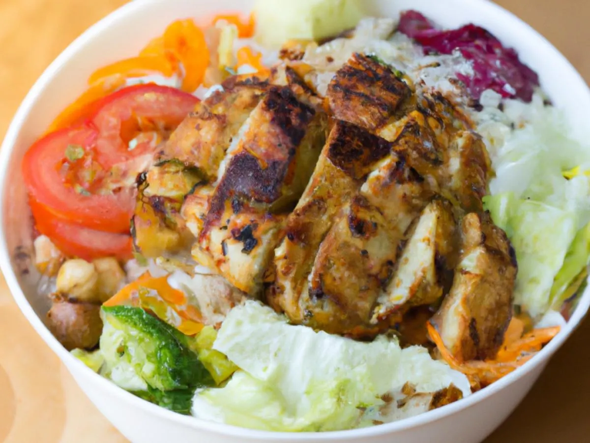 Spicy Chicken Tikka Bowl with Tahini Sauce and Baba Ghanoush Spicy Chicken Tikka Bowl with Tahini Sauce and Baba Ghanoush