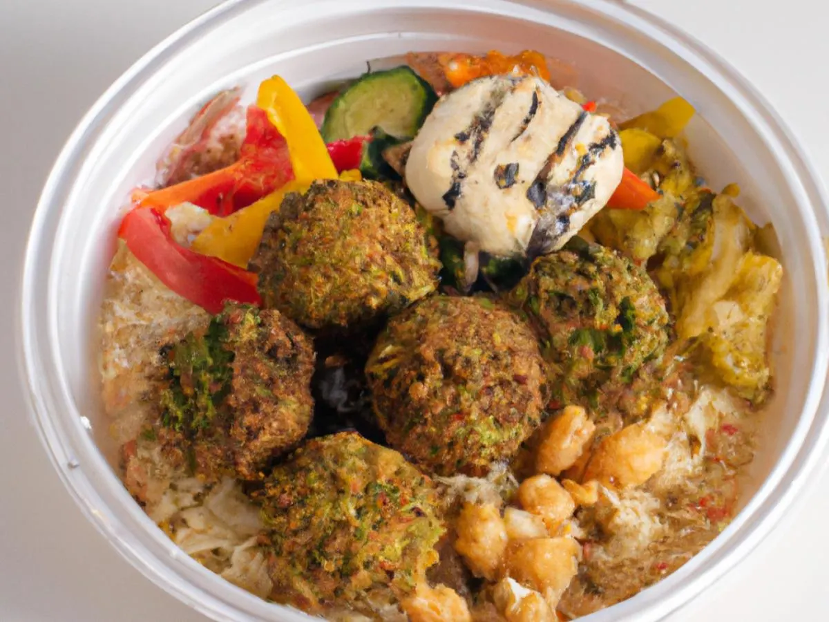 Falafel Bowl with Tahini Sauce and Hummus Falafel Bowl with Tahini Sauce and Hummus