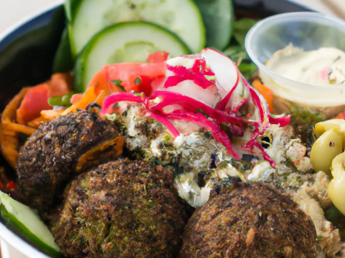Vegan Falafel Bowl with Tahini Sauce and Hummus Vegan Falafel Bowl with Tahini Sauce and Hummus