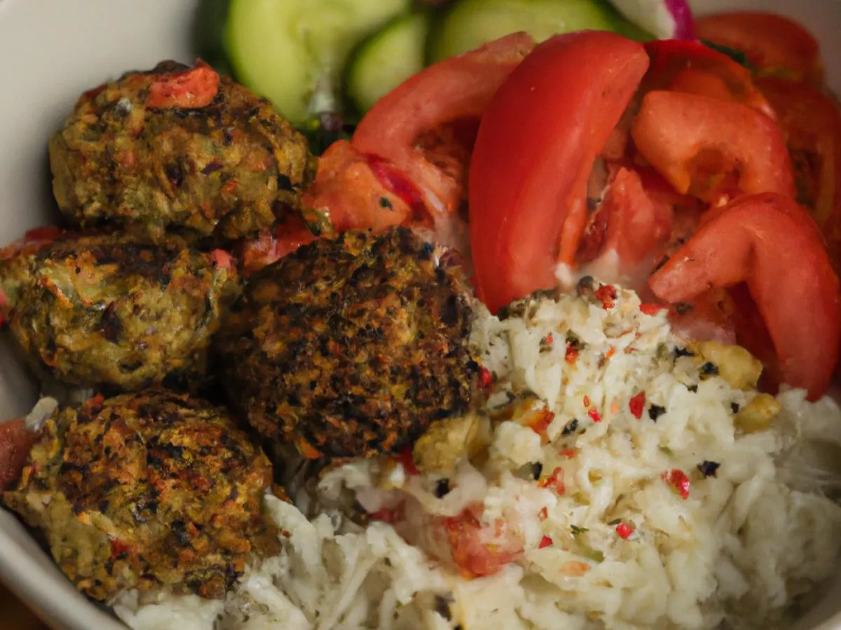 Vegan Falafel Bowl with Tahini Sauce and Baba Ghanoush Vegan Falafel Bowl with Tahini Sauce and Baba Ghanoush