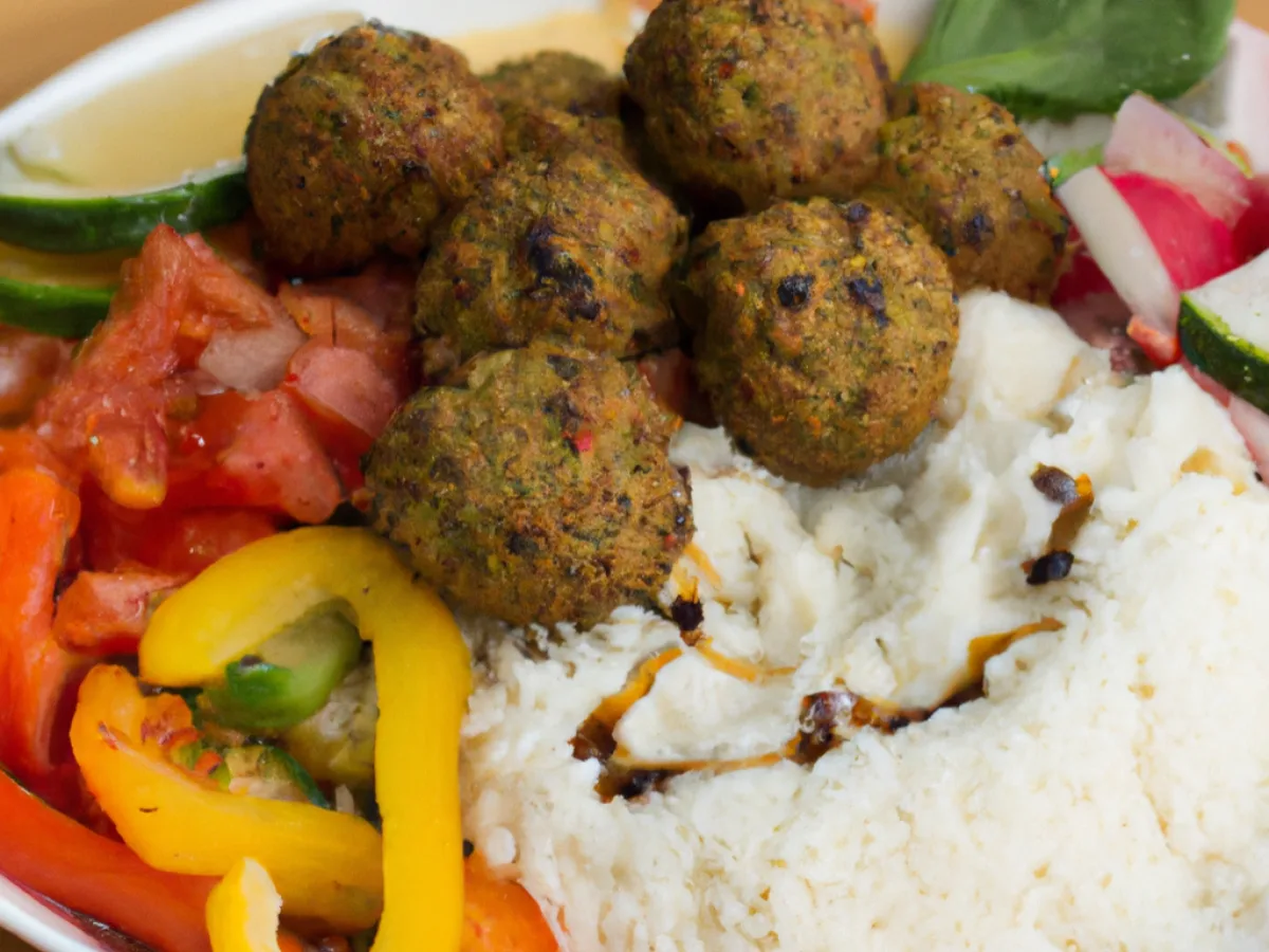 Vegan Falafel Bowl with Hot Sauce and Hummus Vegan Falafel Bowl with Hot Sauce and Hummus