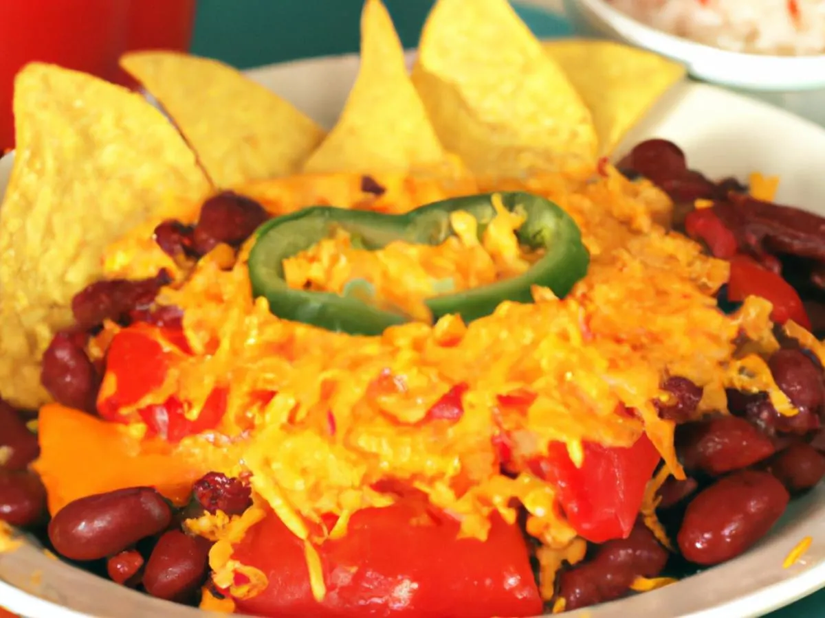Vegetarian Chili with Mexican Rice and Tortilla Chips Vegetarian Chili with Mexican Rice and Tortilla Chips