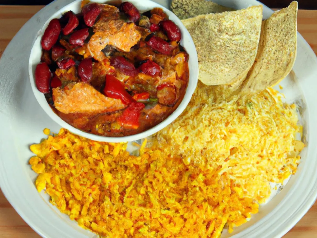 Chicken Chili with Mexican Rice and Tortilla Chips Chicken Chili with Mexican Rice and Tortilla Chips