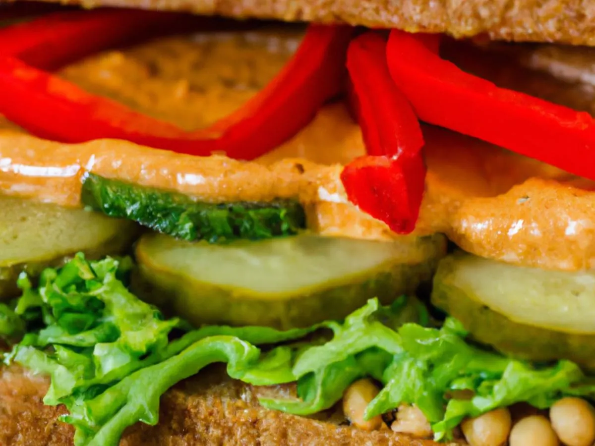 Greek Vegan Sub on Whole Grain Wheat Bread Greek Vegan Sub on Whole Grain Wheat Bread