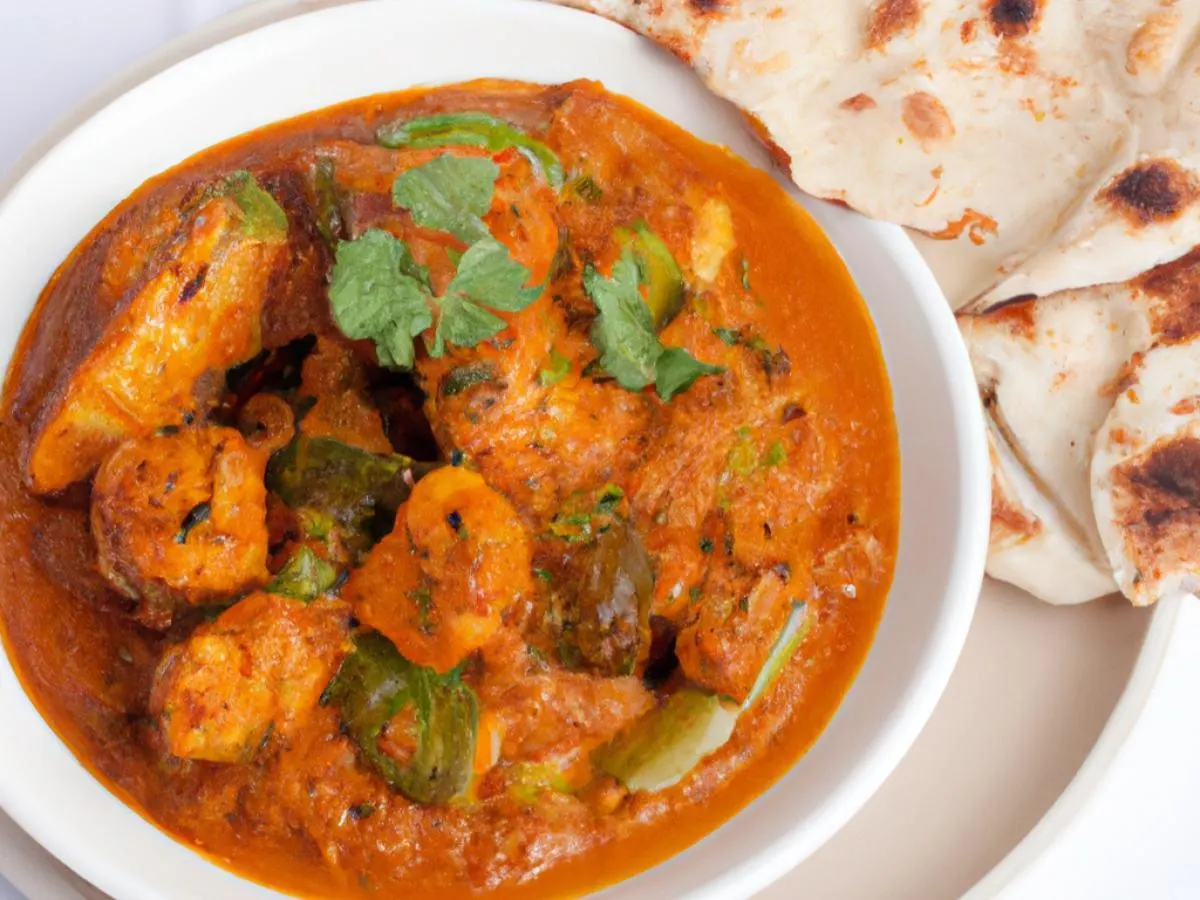 Chicken Tikka Masala with Mixed Vegetable Curry and Naan Chicken Tikka Masala with Mixed Vegetable Curry and Naan
