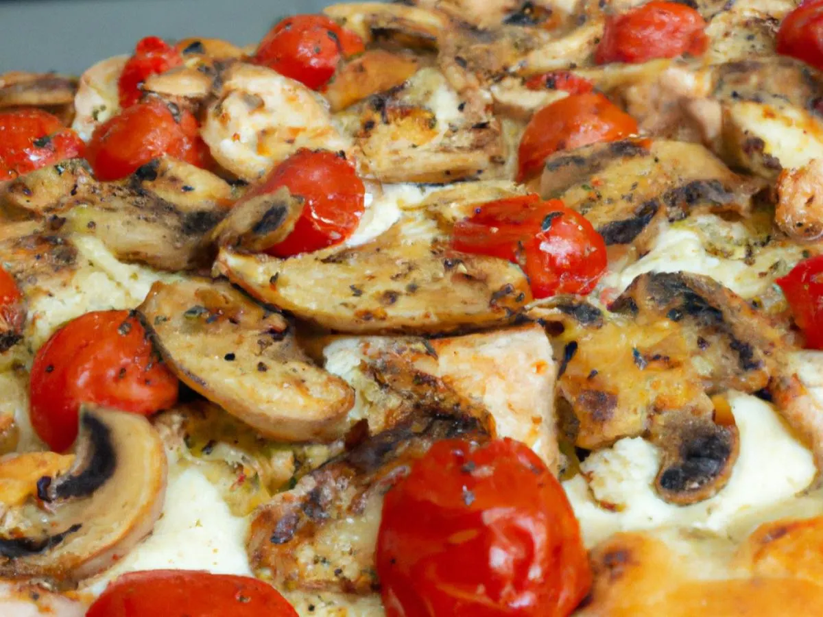 Large Chicken and Garlic Gourmet Pizza