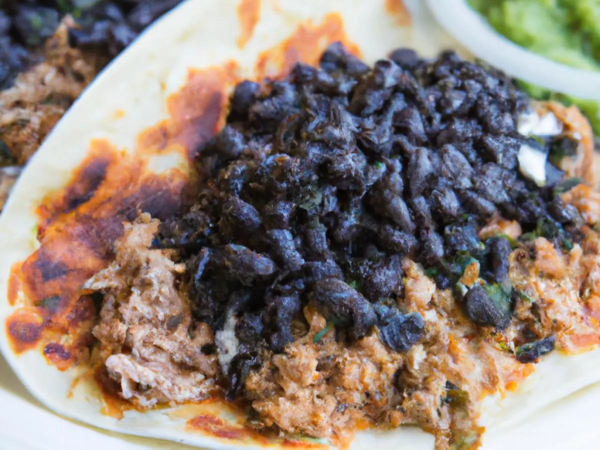 3 Smoked Pulled Pork Corn Tortilla Tacos with Mexican Rice, Black Beans, and Salsa Verde 3 Smoked Pulled Pork Corn Tortilla Tacos with Mexican Rice, Black Beans, and Salsa Verde
