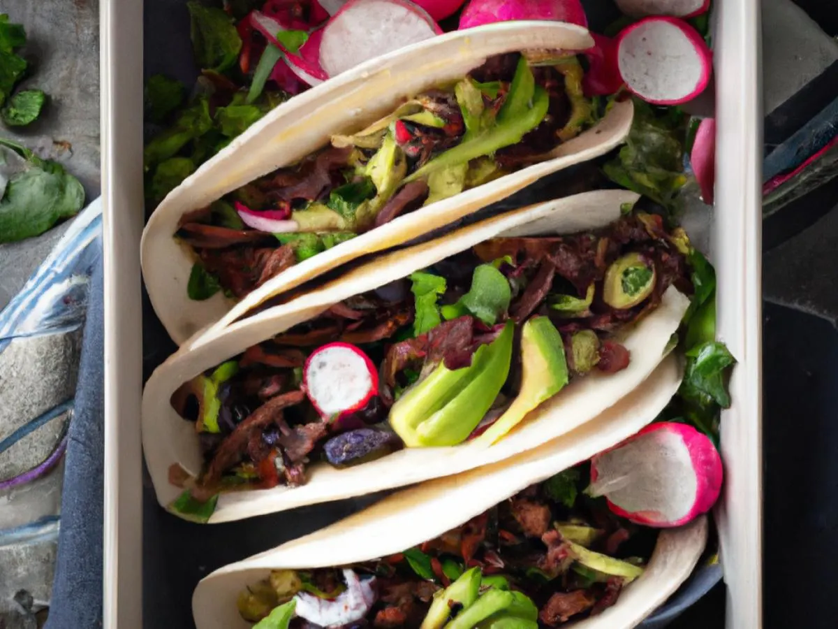 Mushrooms, Avocado and Cheese (Flour) Tacos Box Mushrooms, Avocado and Cheese (Flour) Tacos Box