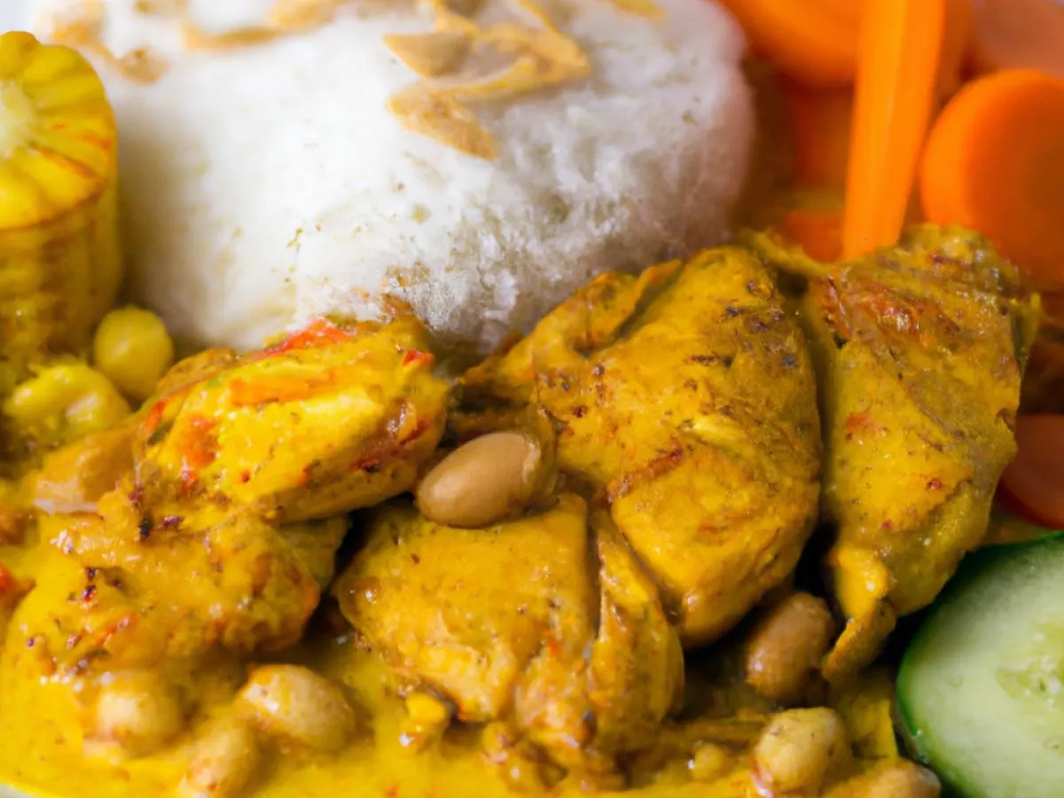 Yellow Curry & Chicken Rice box