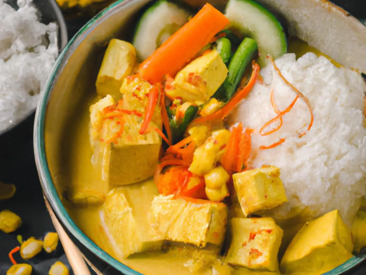 Yellow Curry & Tofu Rice box
