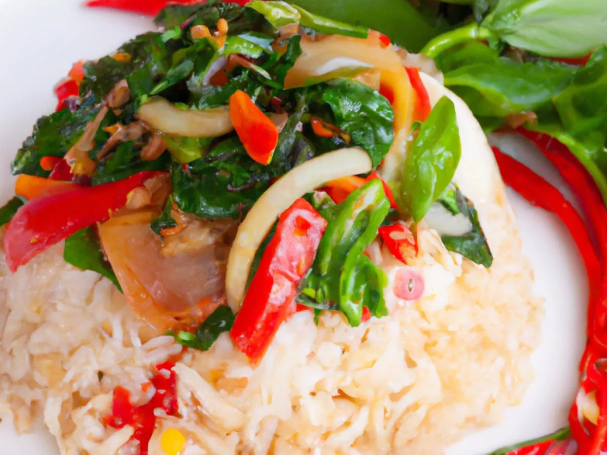 Veggie Spicy Thai Basil Fried Rice Veggie Spicy Thai Basil Fried Rice