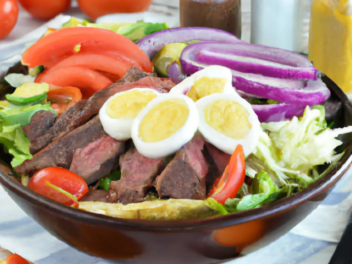 [Special Diet] Dairy-Free Grilled Steak Southwest Salad (no beans relish)