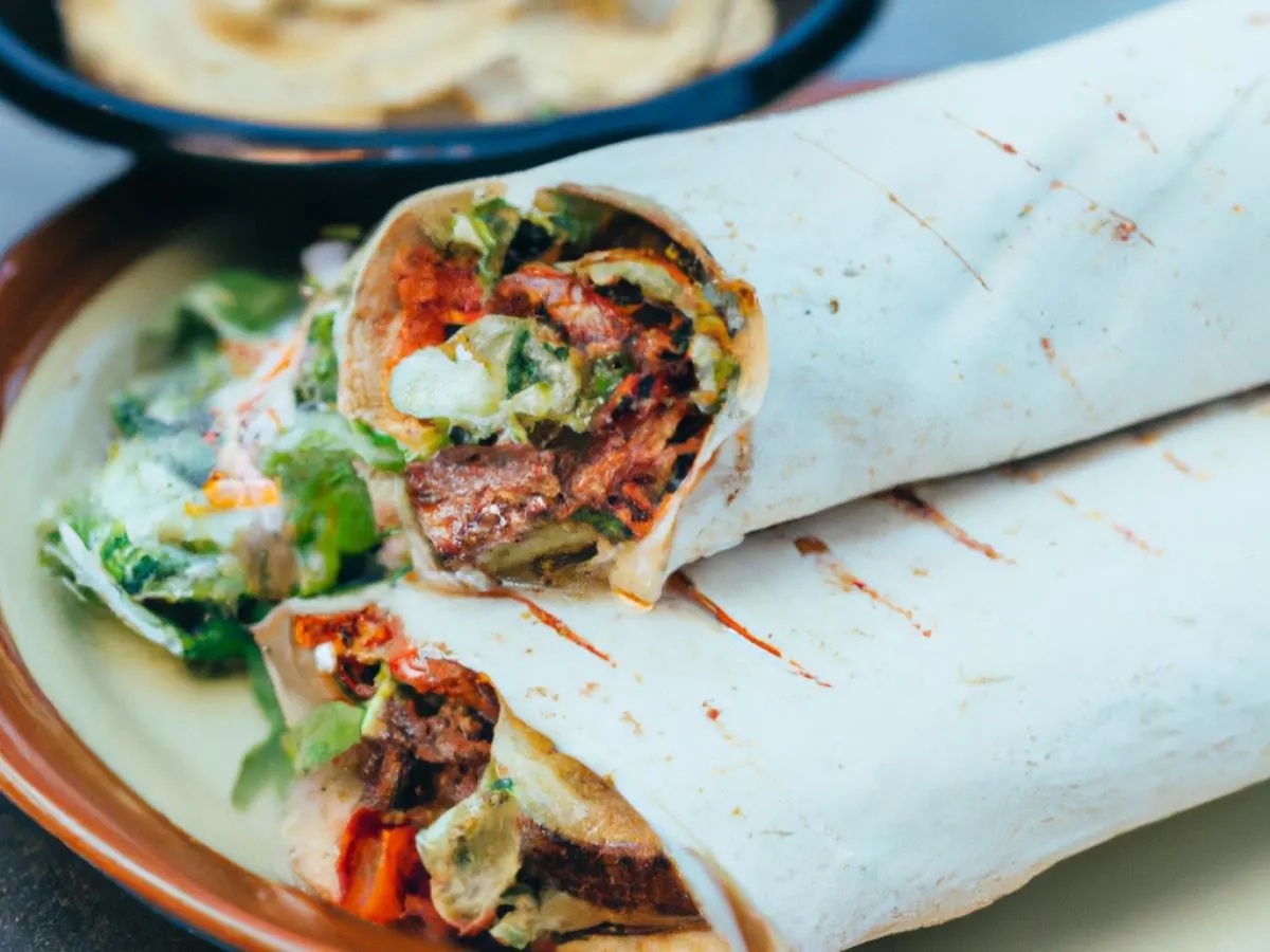 Steak Shawarma with Mediterranean Salad and Hummus Steak Shawarma with Mediterranean Salad and Hummus