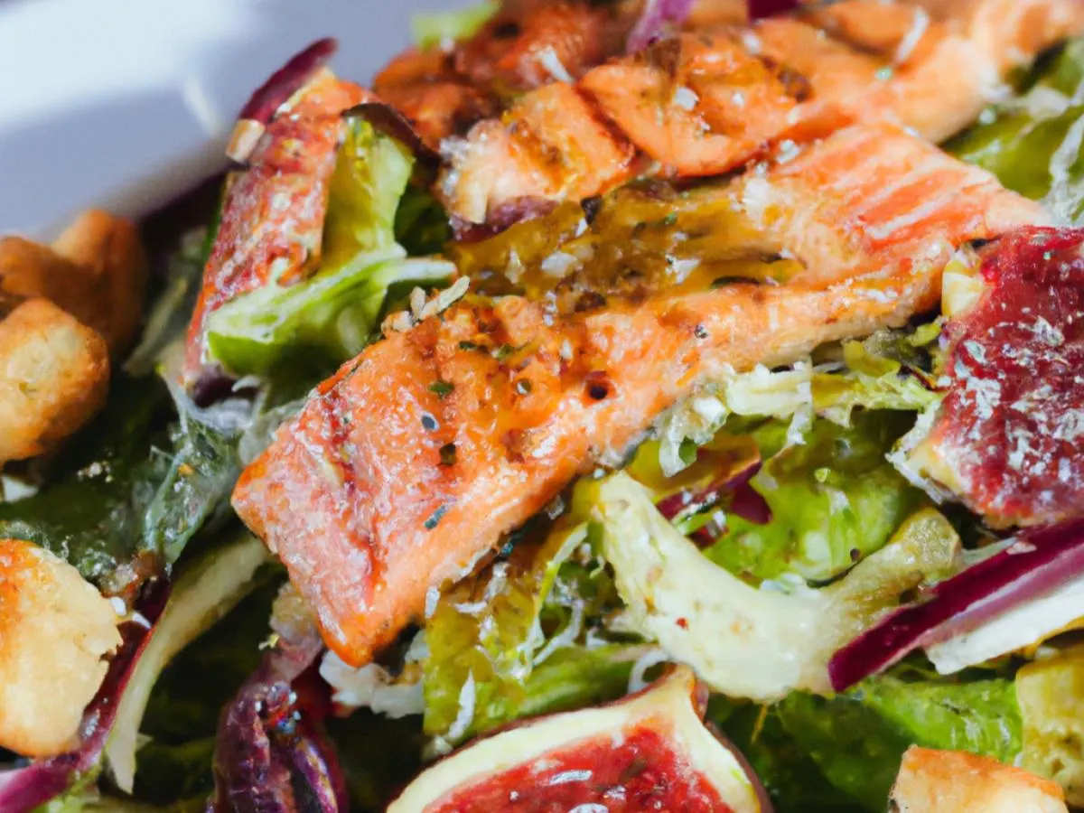 Mo Caesar Salad With BBQ Salmon