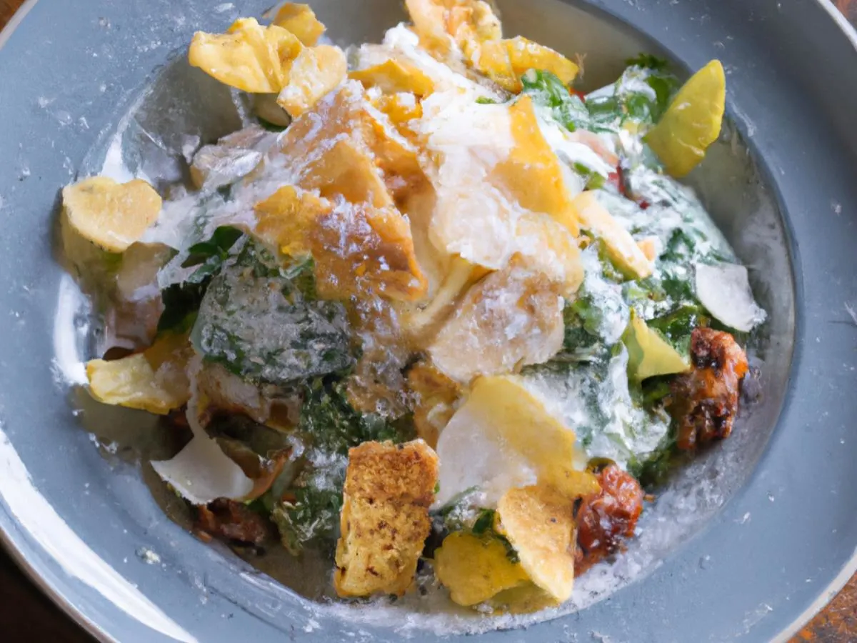 Traditional Caesar Salad With Jackfruit Medley