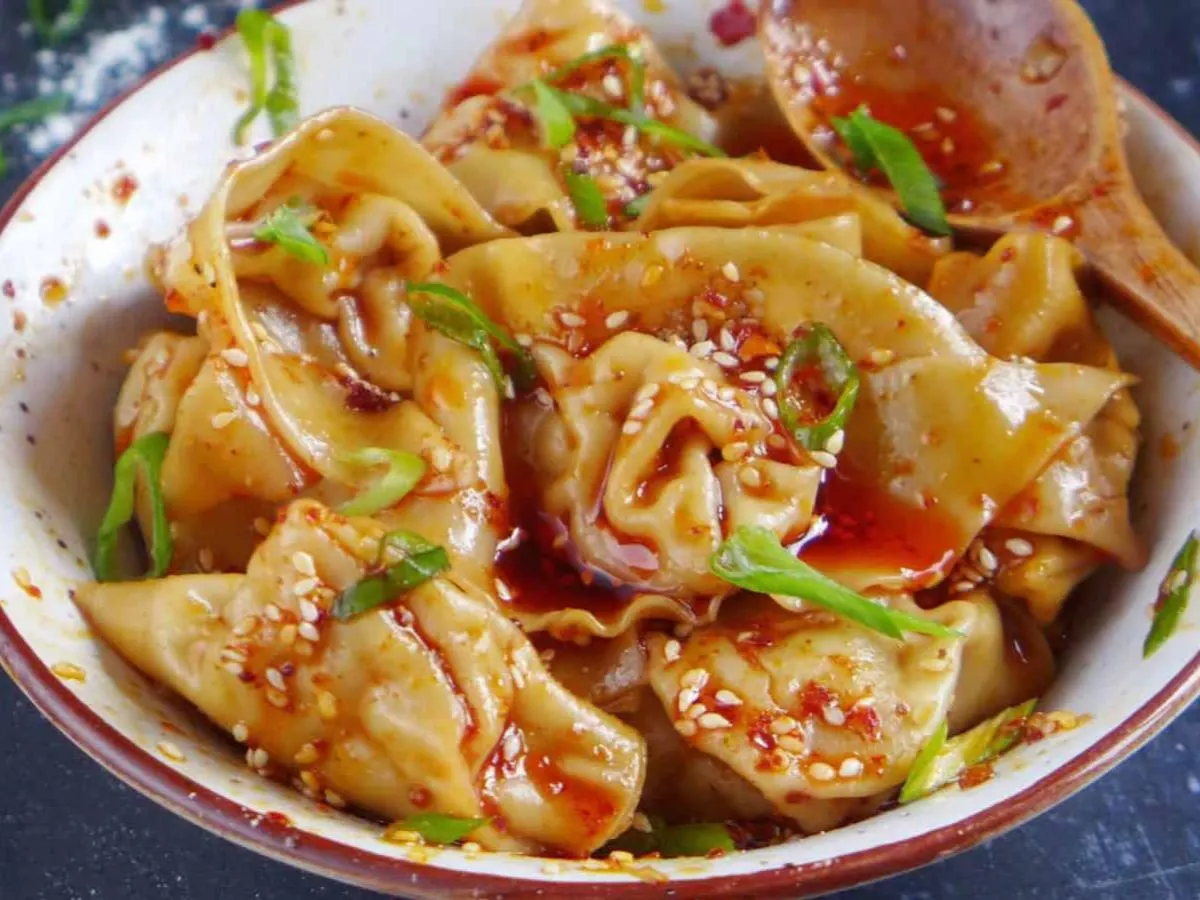 Wontons in House Dried Chili Sauce