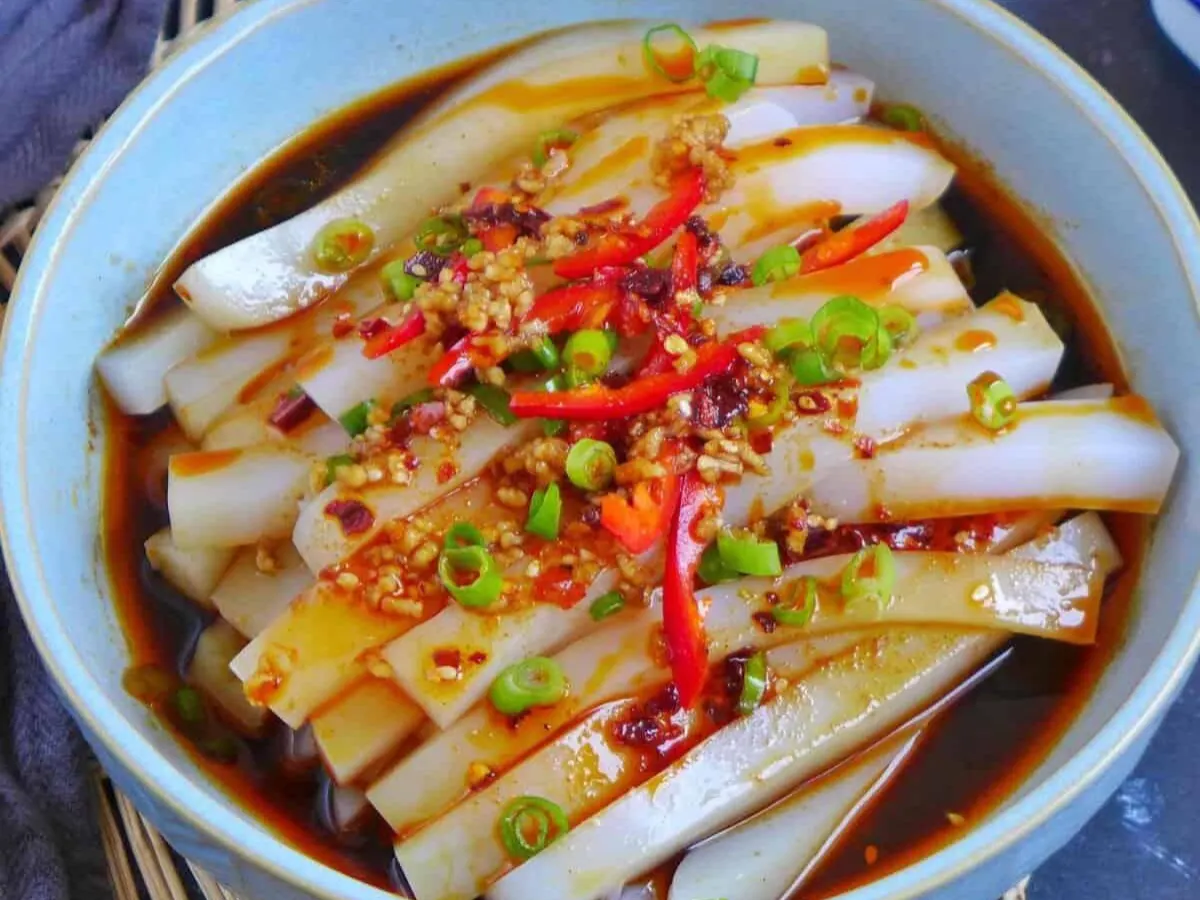 Northern Sichuan Mung Bean Jelly Salad