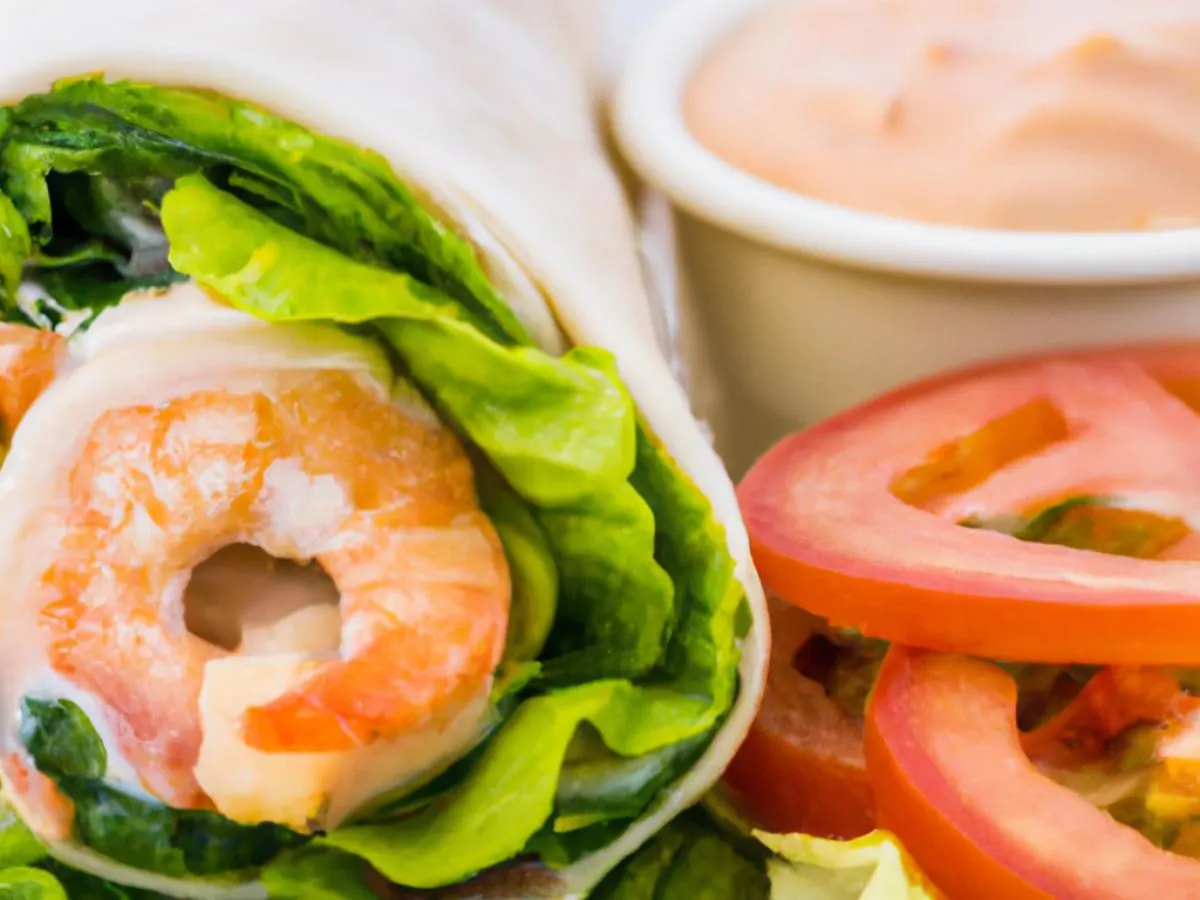 Shrimp Wrap with Salad Shrimp Wrap with Salad