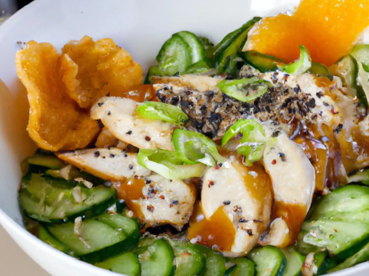 Sweet Sesame Chicken Salad Bowl (Regular) — Mixed Greens Sweet Sesame Chicken Salad Bowl (Regular) — Mixed Greens