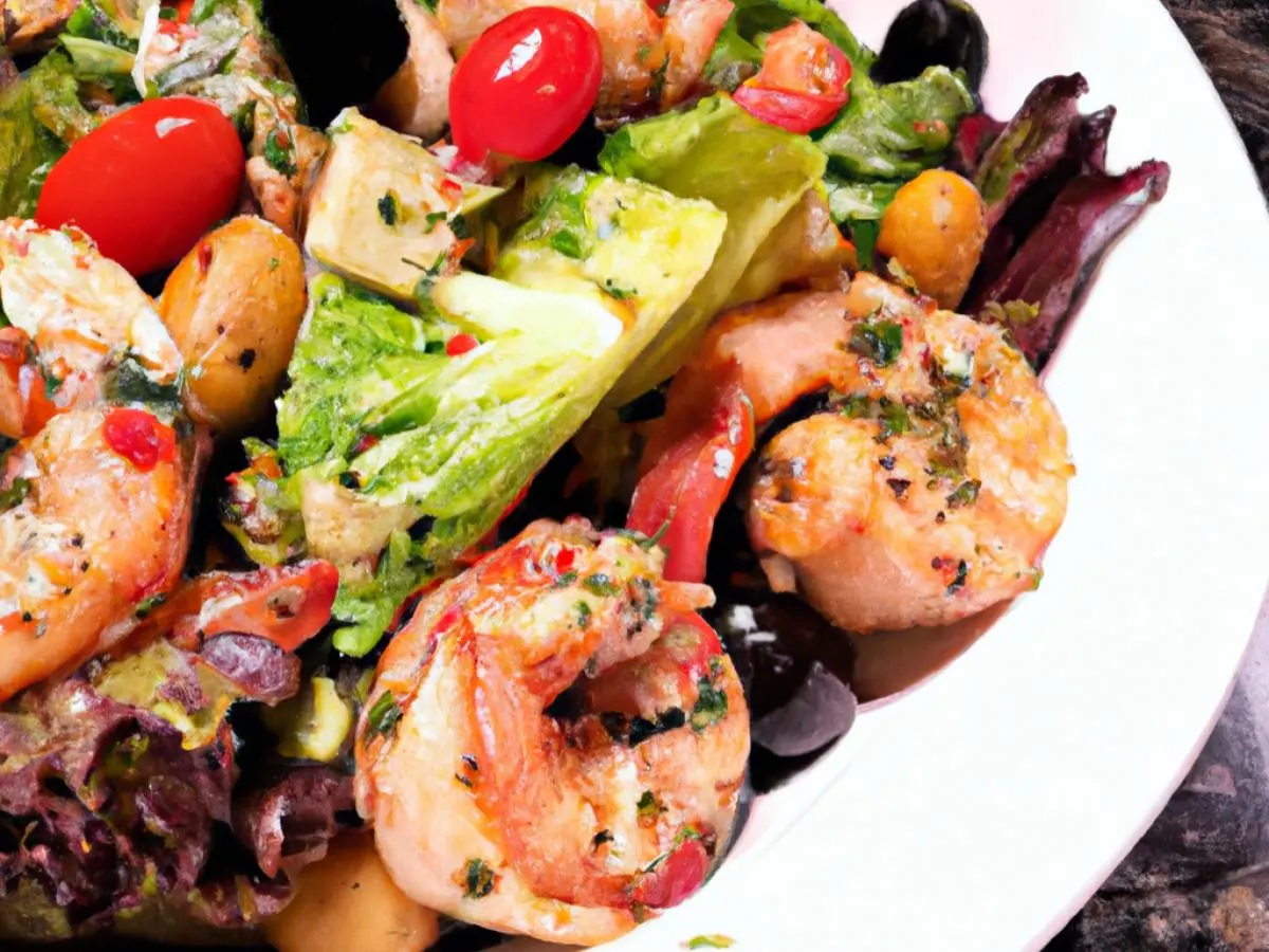 Dairy Free Grilled Shrimp Greek Entree Salad Dairy Free Grilled Shrimp Greek Entree Salad