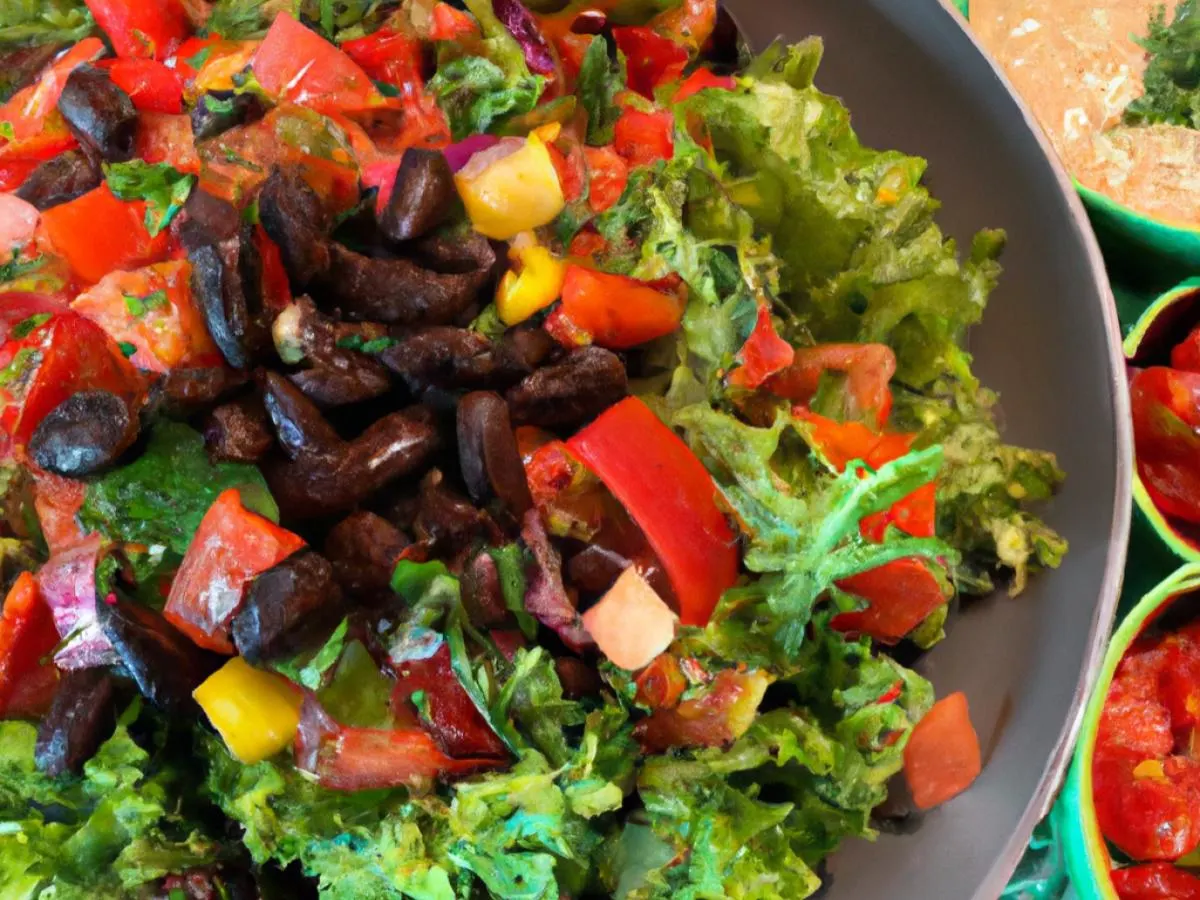 Vegan Fajitas & Salsa Verde Salad Bowl - No Cheese