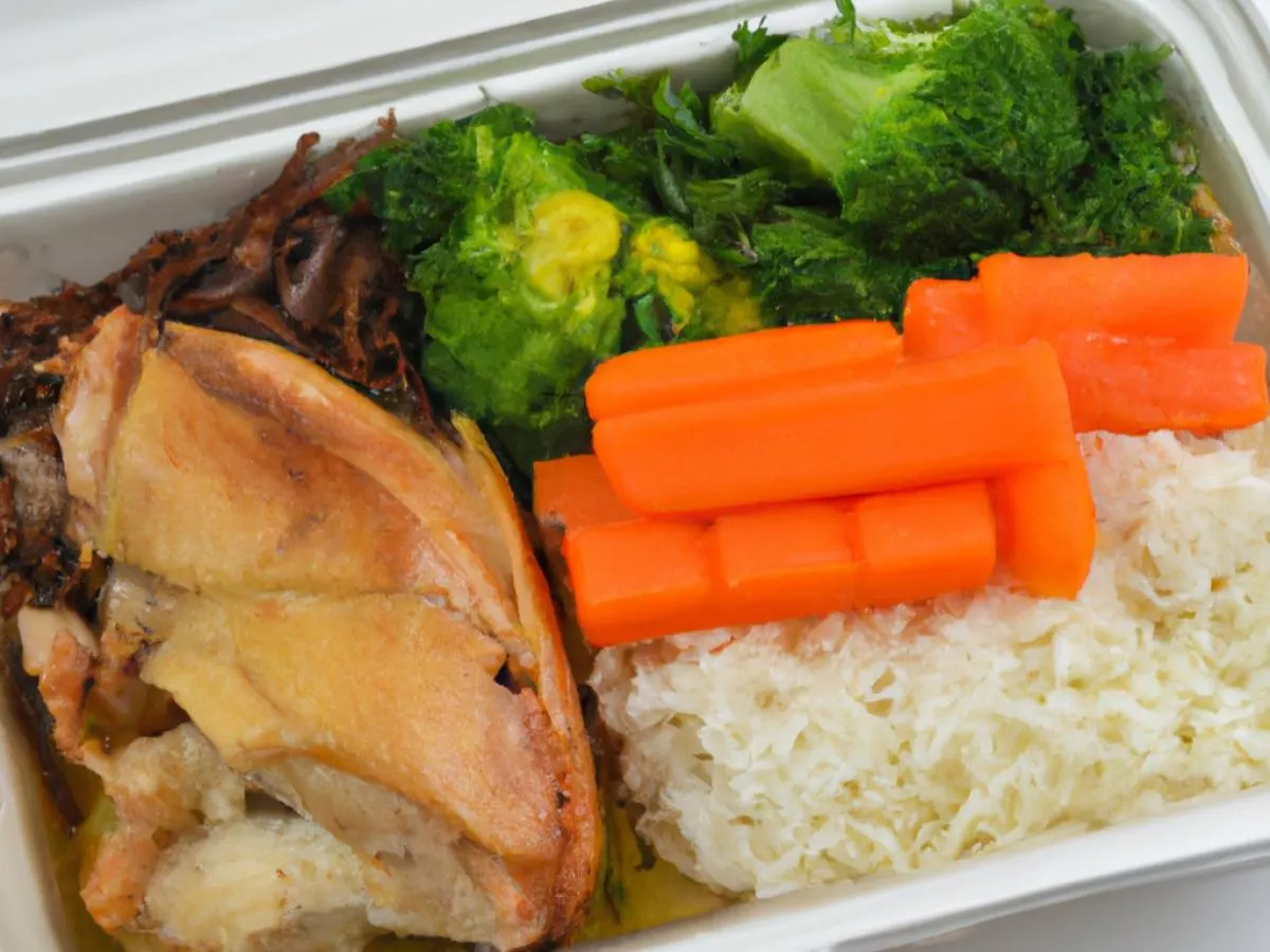 Chicken Lechon with Jasmine Rice and Sauteed Vegetables Chicken Lechon with Jasmine Rice and Sauteed Vegetables