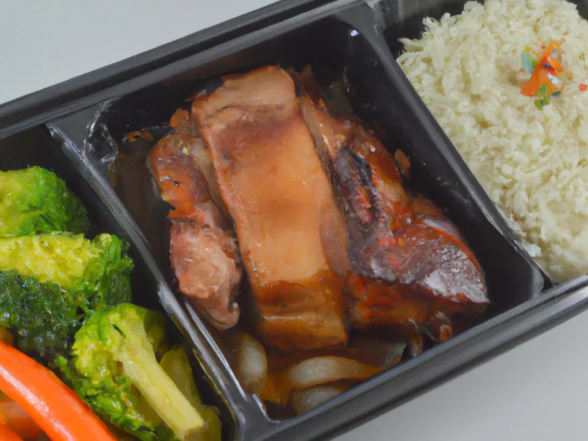 Pork Lechon with Adobo Fried Rice and Sauteed Vegetables Pork Lechon with Adobo Fried Rice and Sauteed Vegetables
