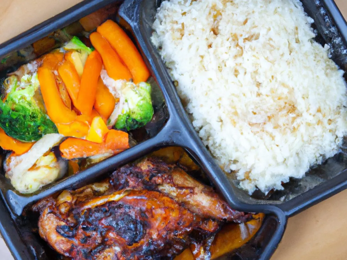 Grilled Chicken with Adobo Fried Rice and Sauteed Vegetables Grilled Chicken with Adobo Fried Rice and Sauteed Vegetables
