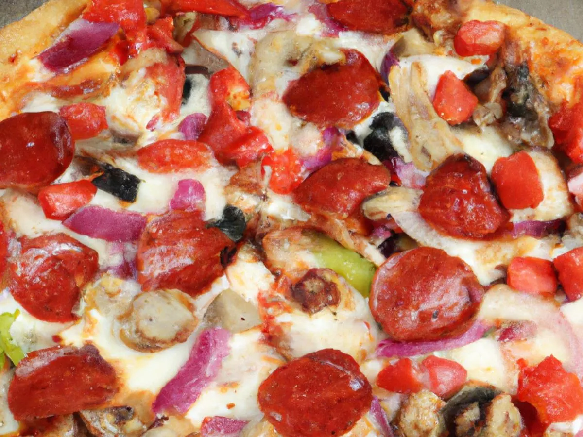 Large Pepperoni and Veggie Pizza Large Pepperoni and Veggie Pizza