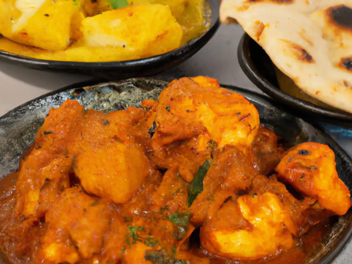 Chicken Tikka Masala with Aloo Gobi and Naan Chicken Tikka Masala with Aloo Gobi and Naan