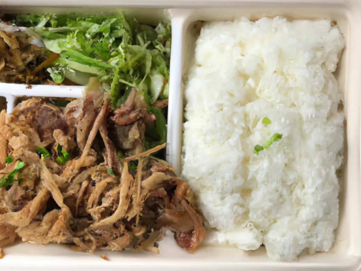 Shredded Pork With Green Pepper, Marinated Pig Feet with White Rice Shredded Pork With Green Pepper, Marinated Pig Feet with White Rice