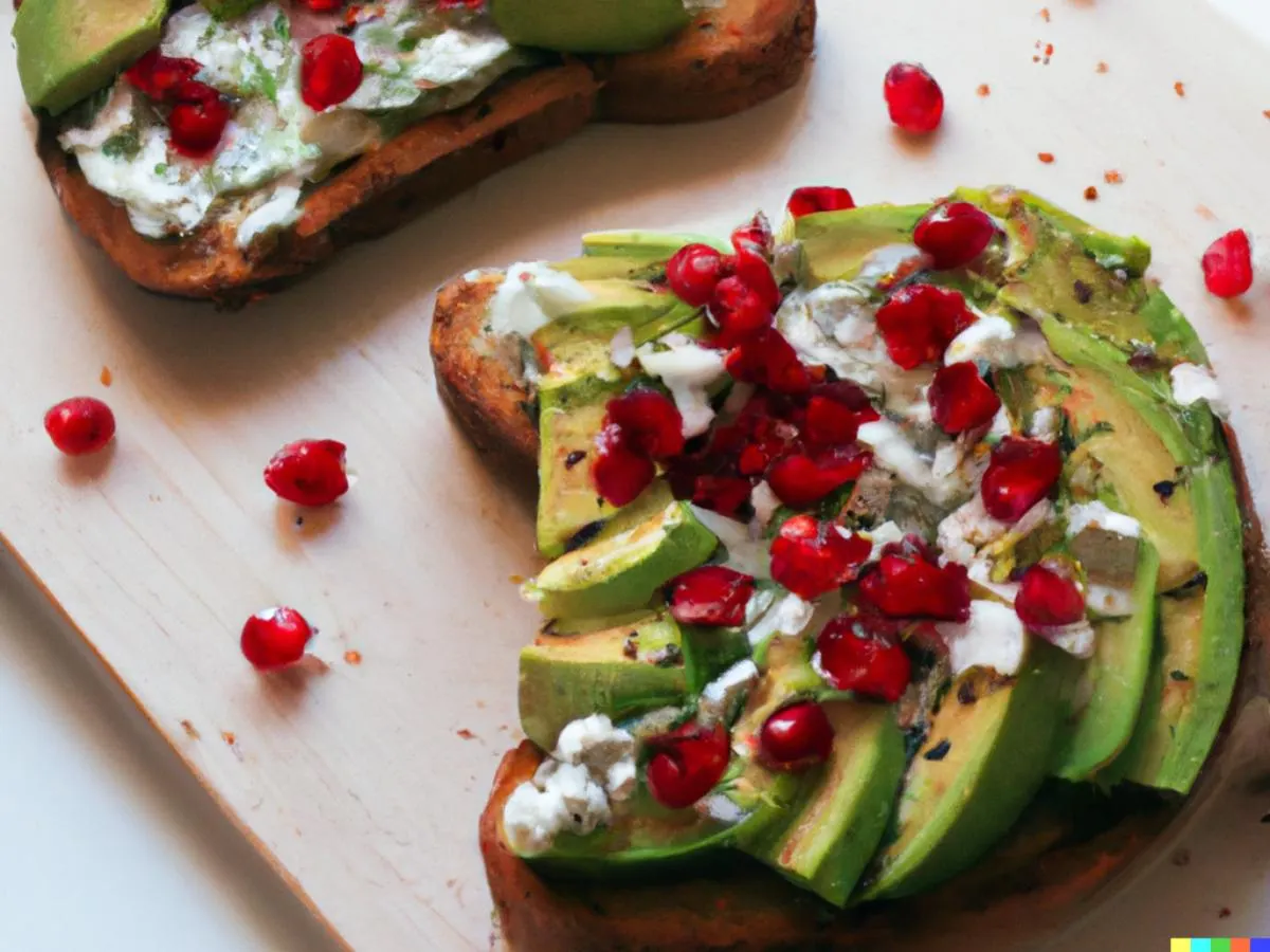 Avocado, Feta, and Pomegranate Toast Avocado, Feta, and Pomegranate Toast