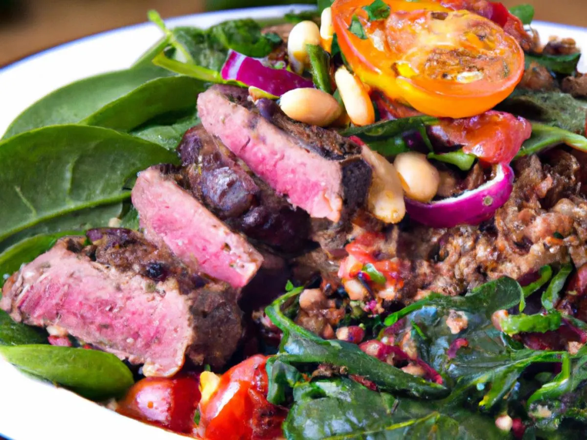 Mexican Lentil - Quinoa Salad With Grilled Steak Mexican Lentil - Quinoa Salad With Grilled Steak